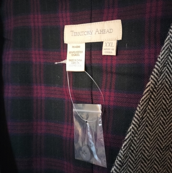 NWOT Territory Ahead Plaid Wool Blend Blazer - Picture 2 of 5